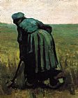 Peasant Canvas Paintings - Peasant Woman Digging